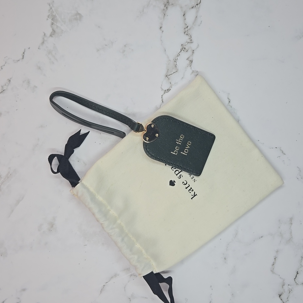 Kate Spade Green and Gold be the love  Keychain